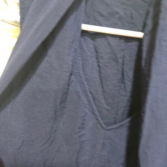 Rachel Rachel Roy Navy Draped Sleeveless Pocket Dress Size 6 - Picture 4 of 6